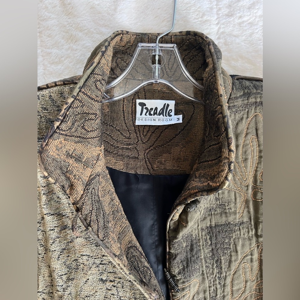Treadle Design Room Tapestry Patch Jacket - Vinta… - image 8